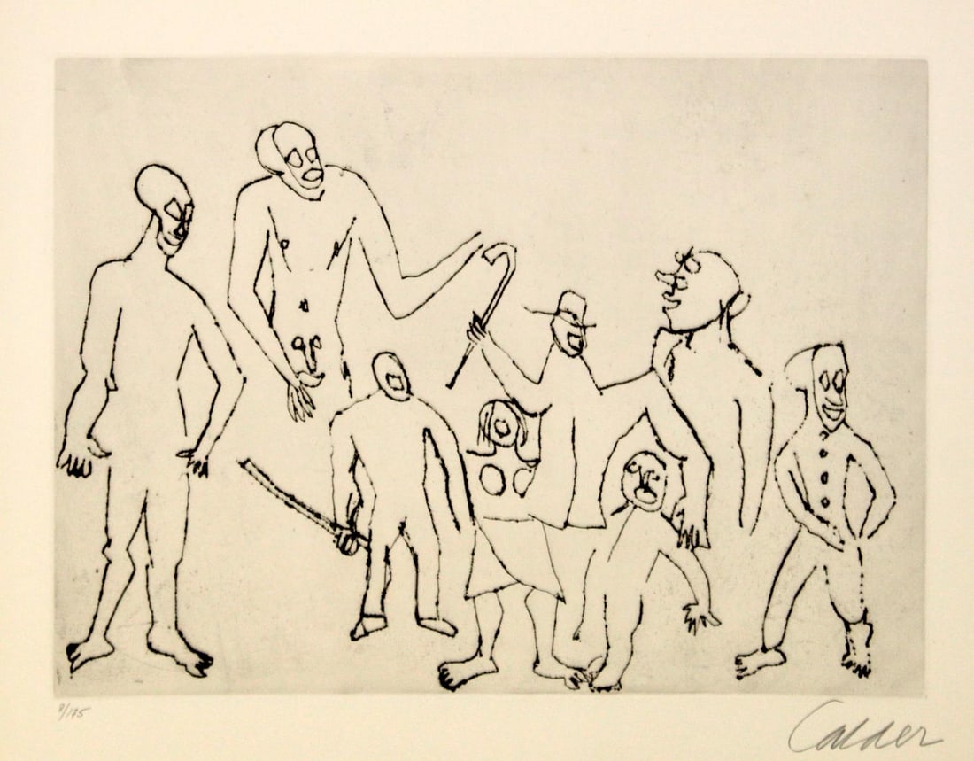 Alexander Calder - Santa Claus IV: Artist: Alexander Calder Title: Santa Claus IV Year: 1974 Dimensions: 26.75in. by 20.5in. Edition: From the limited edition of 175 Publisher: Editions de L'Hern