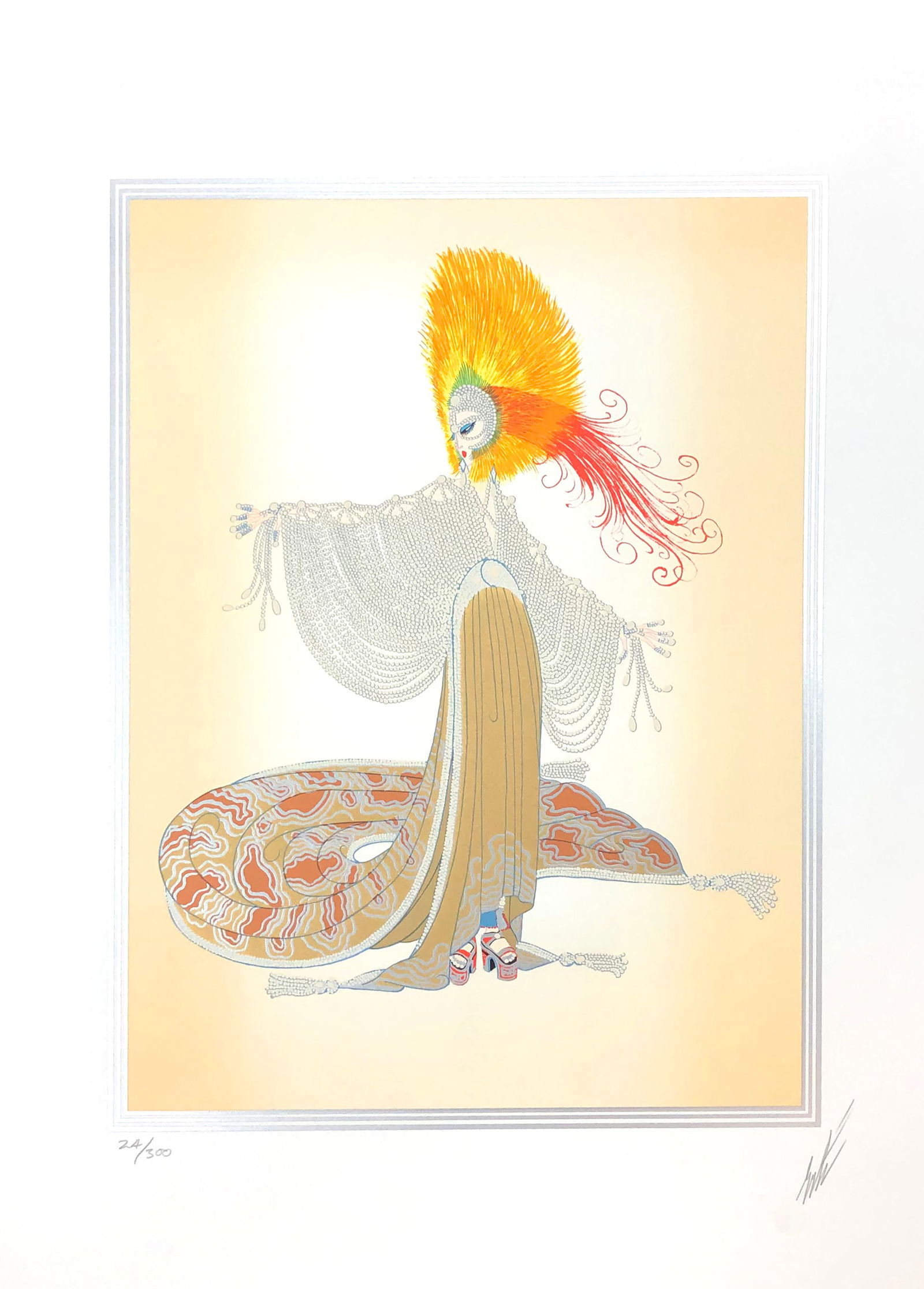 Erte - L'orientale: Artist: Erte Title: L'orientale Year: 1983 Dimensions: in. by in. Edition: From the rare limited edition of 300 Medium: Original Serigraph in Colors on Paper