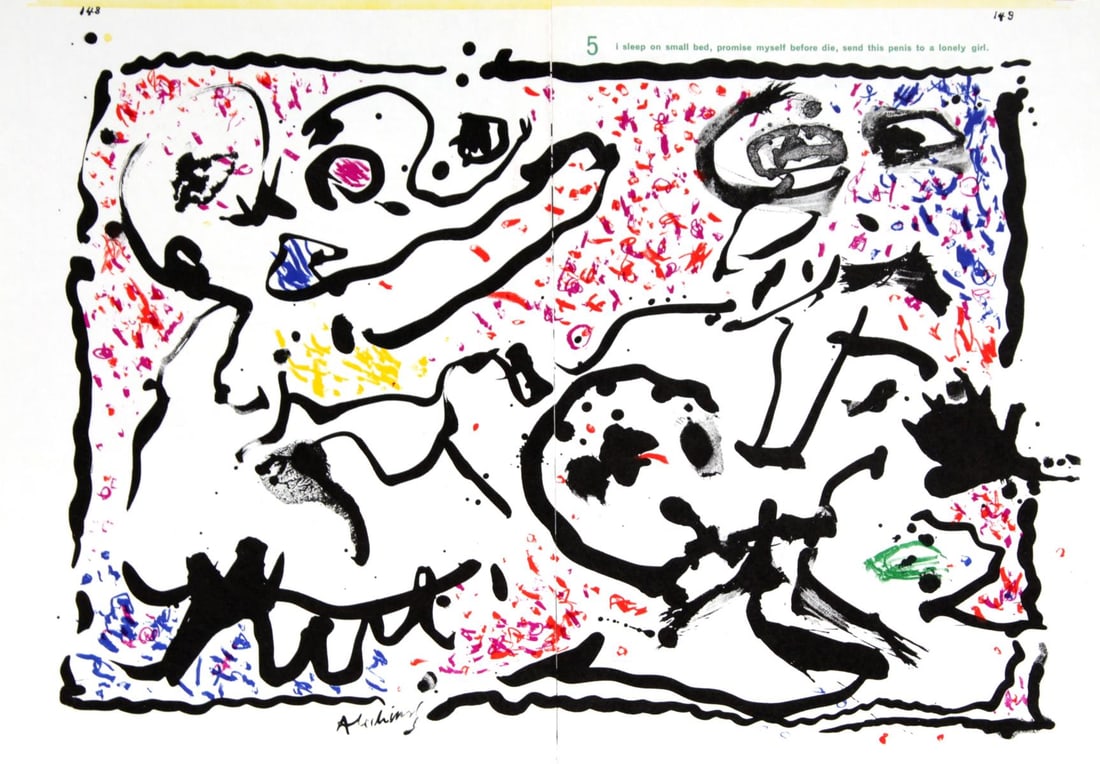 Pierre Alechinsky - Untitled from "One Cent Life": Artist: Pierre Alechinsky Title: Untitled from "One Cent Life" Year: 1964 Dimensions: 16in. by 22in. Edition: From the rare limited edition Publisher: E.W. Korn