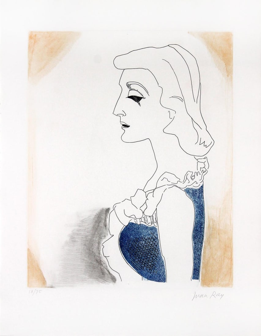 Marguerite by Man Ray: Artist: Man Ray Title: Marguerite Year: 1971 Dimensions: 25.6in. by 19.7in. Edition: 18 from the limited edition of 75 Publisher: XXe Siecle Paris; Leon Amiel New York