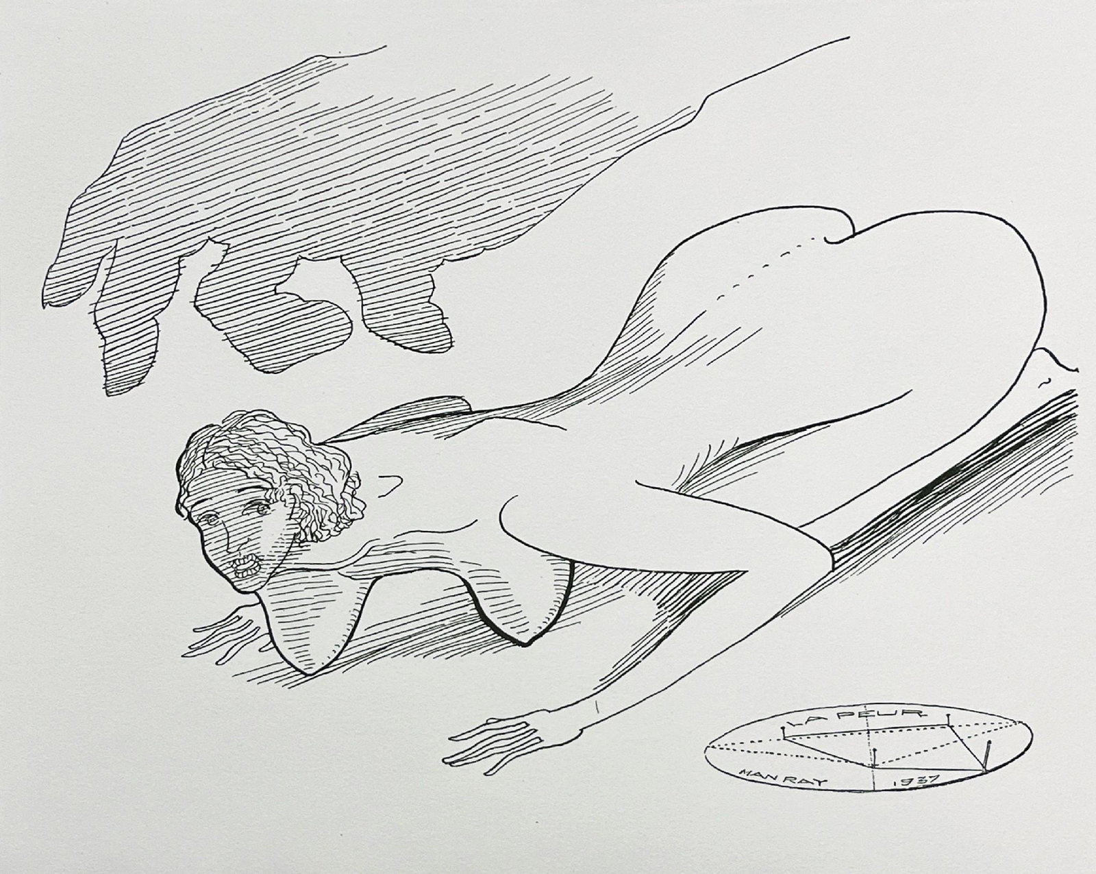 Man Ray - Untitled VI (Nude on Floor): Artist: Man Ray Title: Untitled VI (Nude on Floor) Year: 1937 Dimensions: 11 x 8 3/4 in. Edition: From the Rare Limited Edition Publisher: Jean Bucher Paris