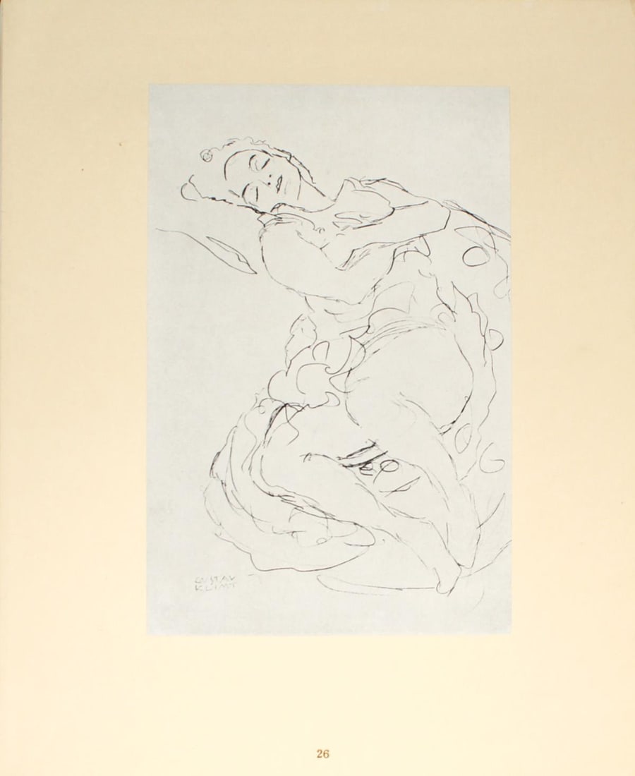 Gustav Klimt (After) - Ruhndes: Artist: Gustav Klimt (After) Title: Ruhndes Year: 1920 Dimensions: 11.5in. by 9.5in. Edition: From the rare limited edition of 500 Publisher: Staatsdruckerei Suit