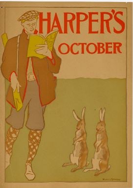 Edward Penfield - Harper's October 1896: Artist: Edward Penfield Title: Harper's October 1896 Year: 1896 Dimensions: 10 7/8in. by 15 3/8in. Edition: From the rare limited edition Medium: Original litho