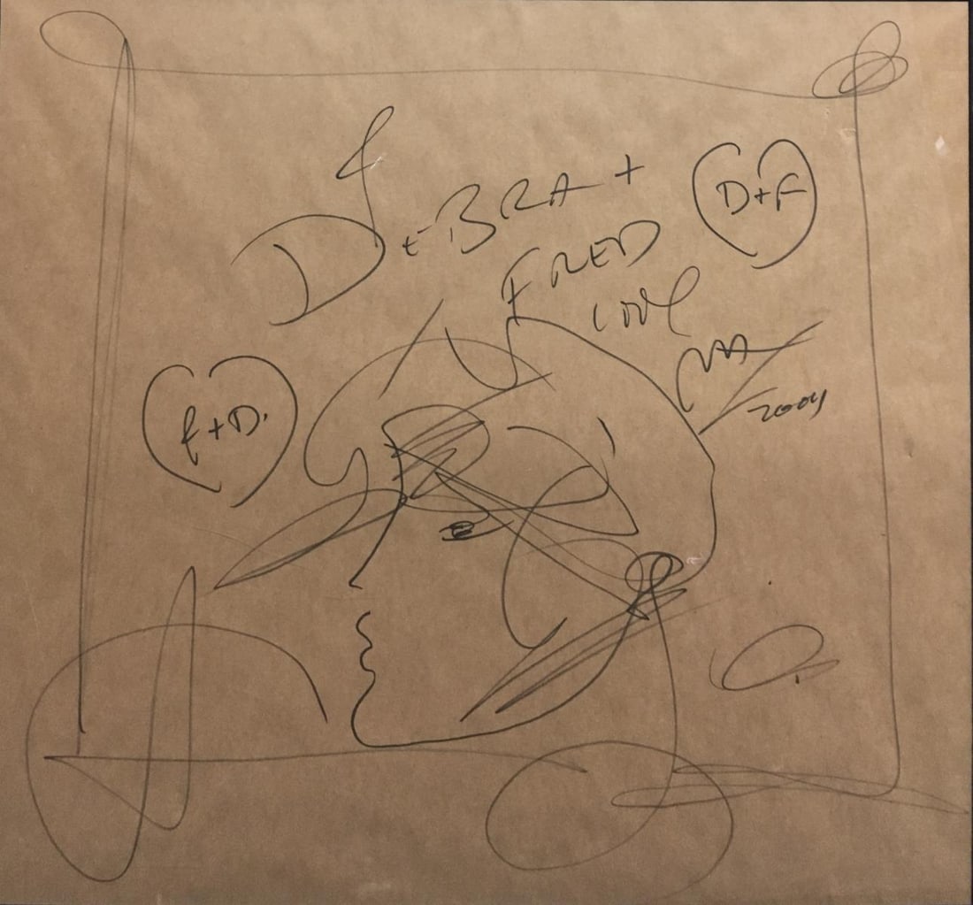 Peter Max - Untitled: Artist: Peter Max Title: Untitled Year: 2003 Dimensions: 22 1/4in. by 22 1/4in. Edition: A unique and original work of art Medium: Original marker drawing on pa