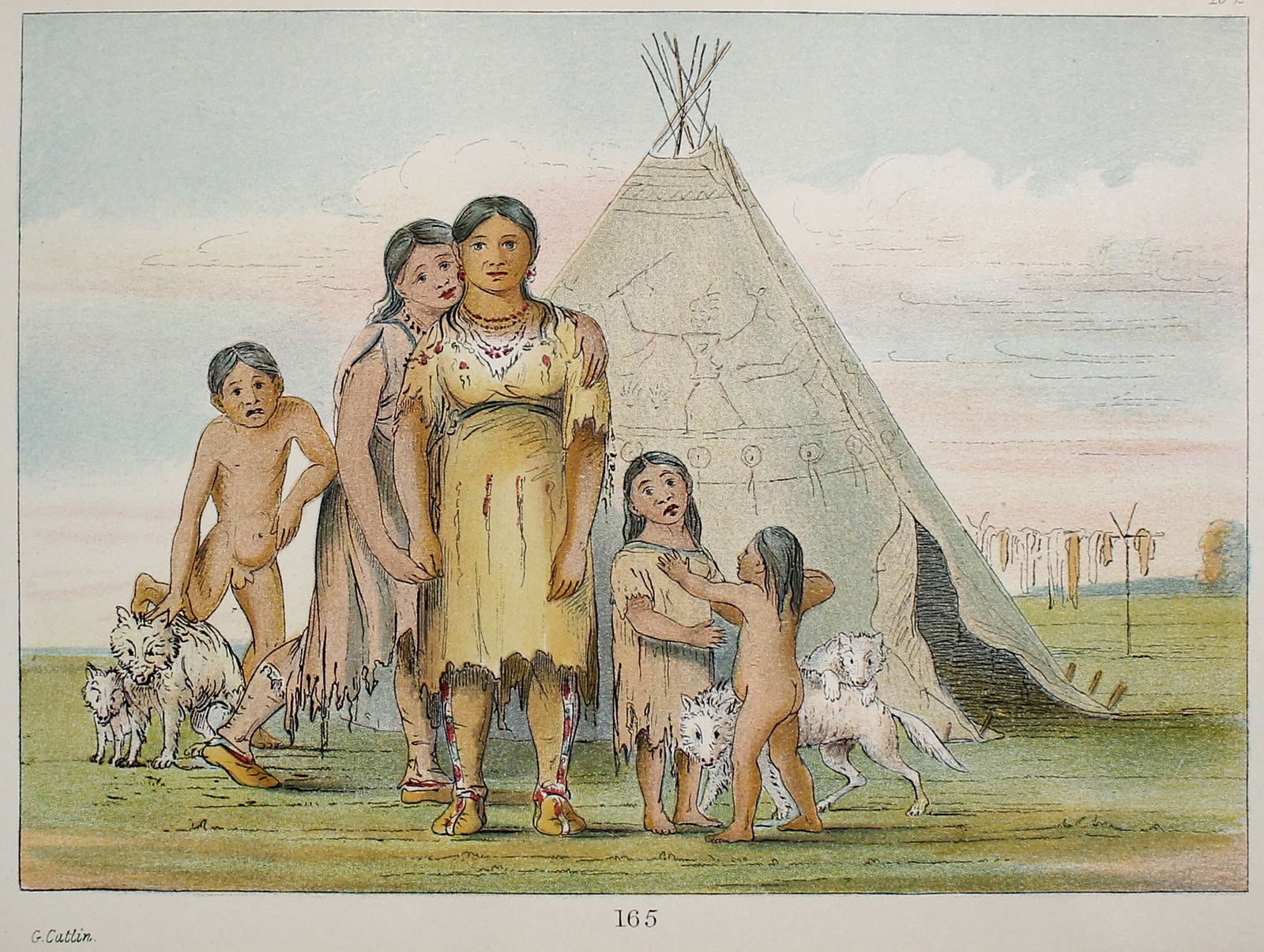 George Catlin - Plate 102 from The North American: Artist: George Catlin Title: Plate 102 from The North American Indians Year: 1844 Dimensions: 10in. by 6 1/4in. Edition: From the Rare Limited Edition Publisher: