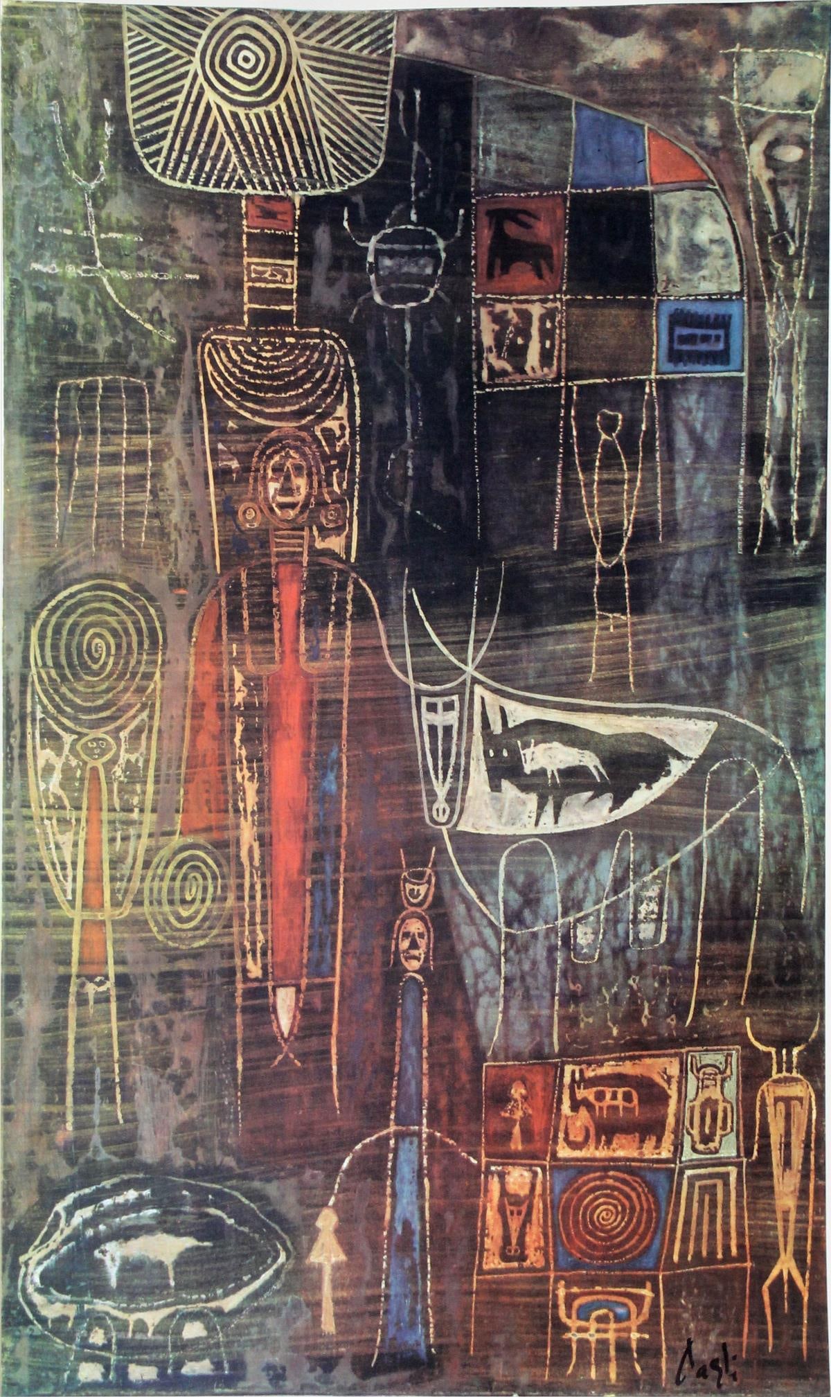 Corrado Cagli (After) - Tavola 9: Artist: Corrado Cagli (After) Title: Tavola 9 Year: 1963 Dimensions: 11 5/8in. by 19 1/2in. Edition: From the rare limited Artist Proof edition Suite: 40 Disegni Di Maestri