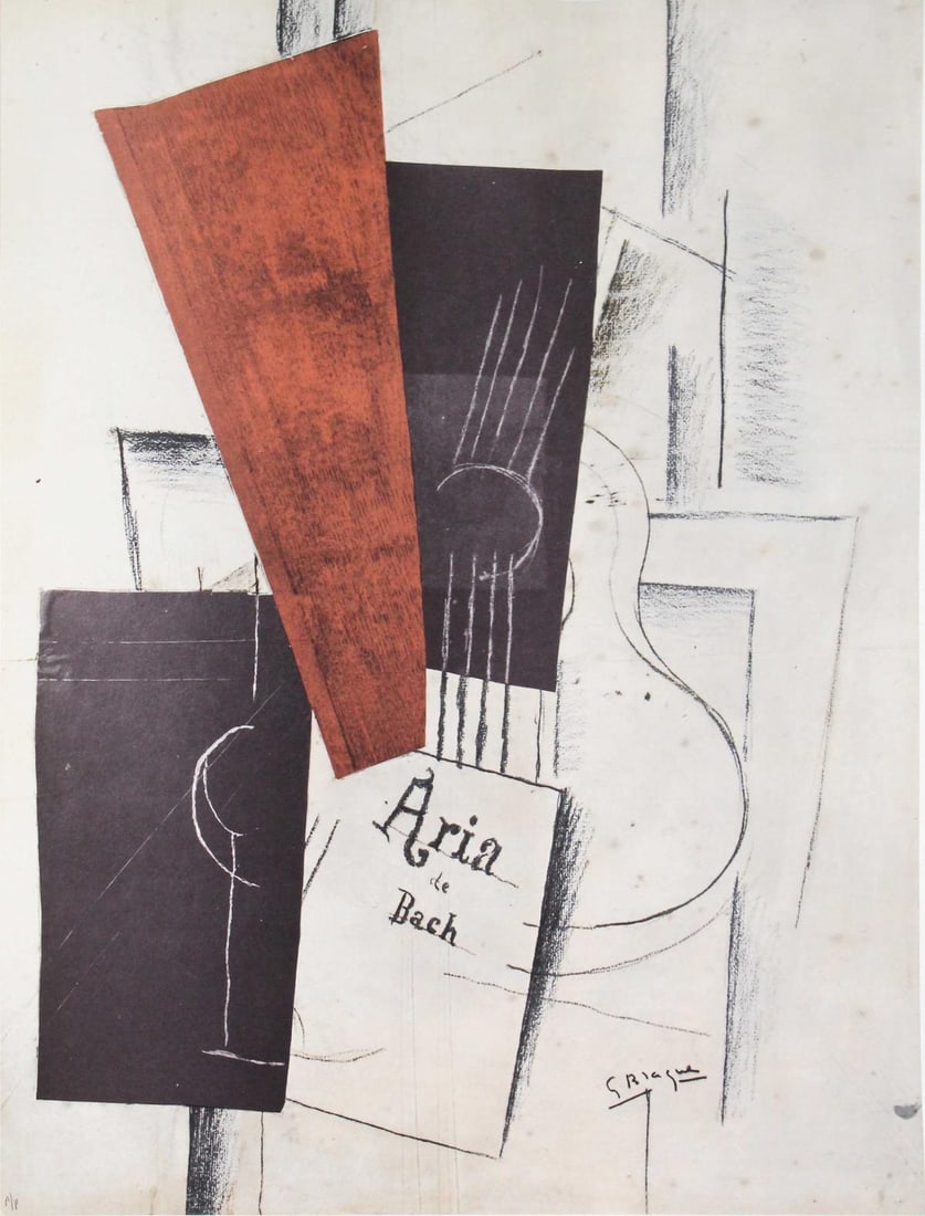 Georges Braque (After) - Tavola 6: Artist: Georges Brauqe (After) Title: Tavola 6 Year: 1963 Dimensions: 14 3/8in. by 19 1/4in. Edition: From the rare limited Artist Proof edition Suite: 40 Disegni Di Maestr