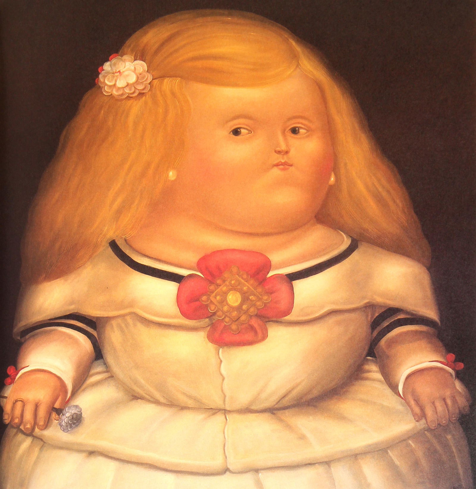 Fernando Botero (after) - Menina after Velazquez: Artist: Fernando Botero (after) Title: Menina after Velazquez Year: 1983 Dimensions: 16in. by 12in. Edition: From the limited edition of 200 Publisher: Harry N. Abrams Inc.
