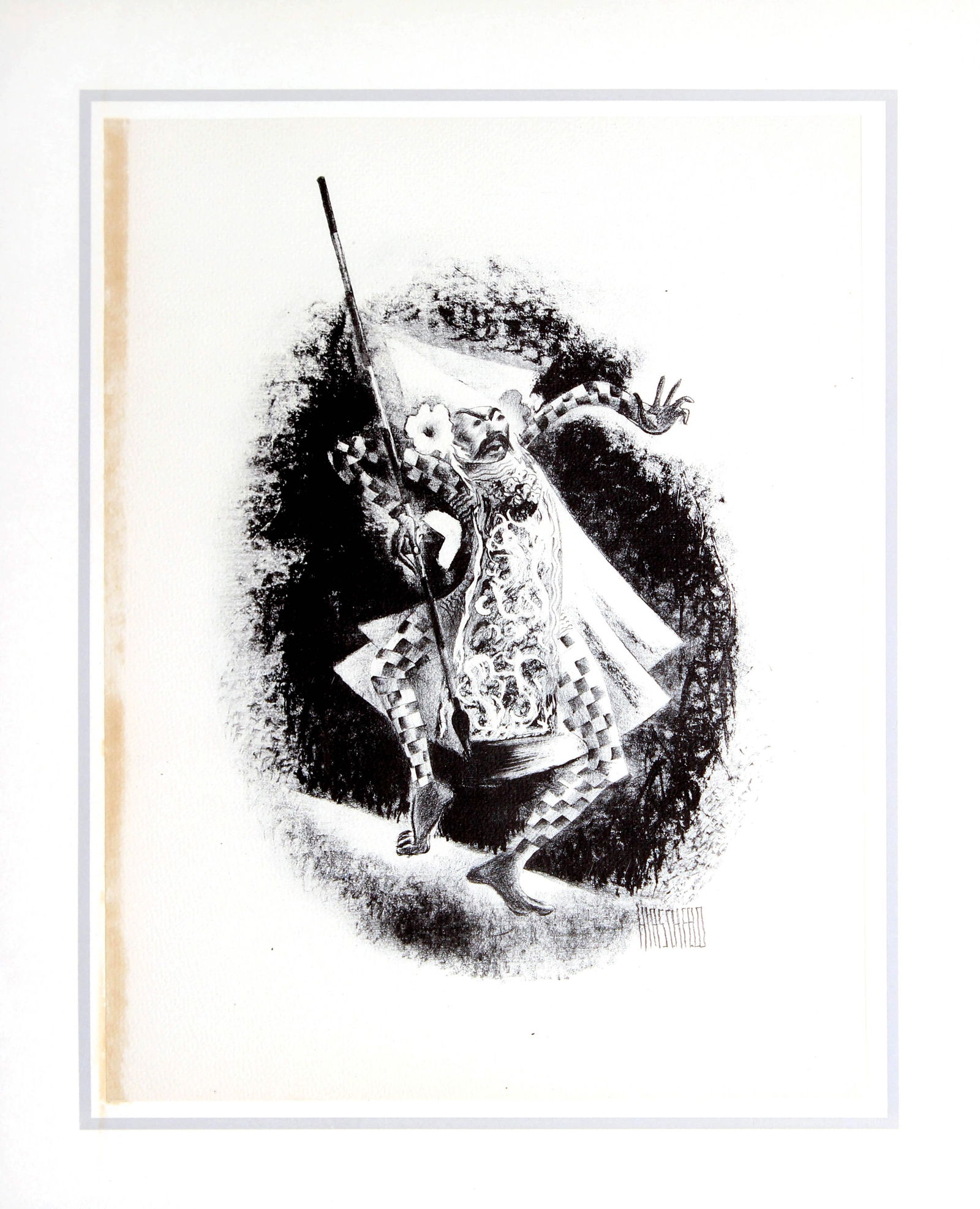 Al Hirschfeld - Baris Dancer: Artist: Al Hirschfeld Title: Baris Dancer Year: 1941 Dimensions: 18in. by 14.5in. Edition: From the rare limited edition of 1000 Publisher: Hyperion Press New York