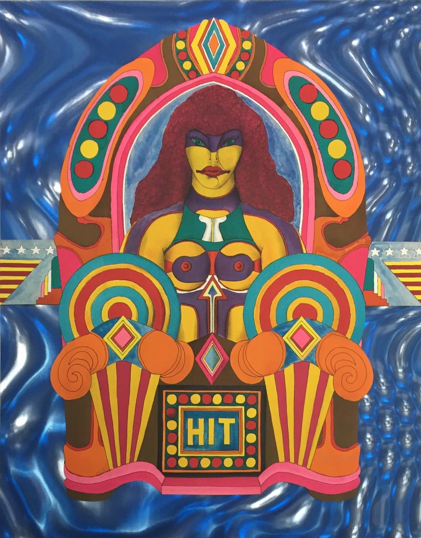 Richard Lindner - Hit: Artist: Richard Lindner Title: Hit Year: 1971 Dimensions: 26 1/2in. by 20 1/4in. Edition: From the Rare Limited Hors Commerce Edition Publisher: Shorewood Publi