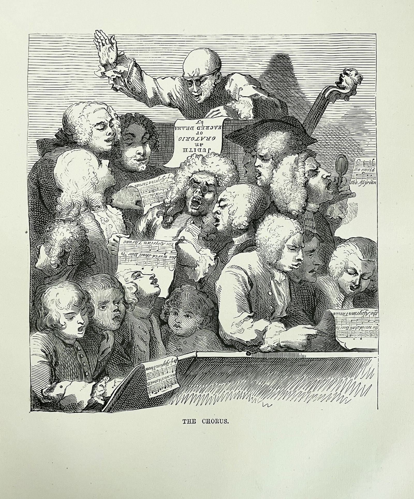 William Hogarth - The Chorus: Artist: William Hogarth Title: The Chorus Year: 1874 Dimensions: 12 3/4 x 9 3/4 in. Edition: From the rare limited edition Medium: Offset Lithograph on Paper