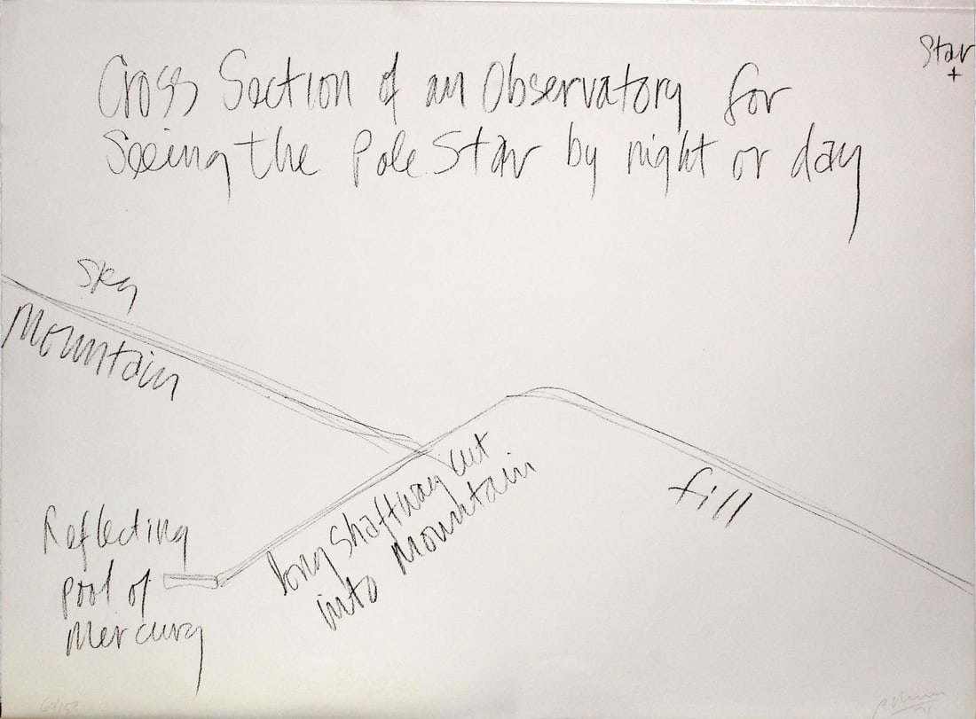 Robert Morris - Cross Section of an ObservatoRY: Artist: Robert Morris Title: Cross Section of an ObservatoRY Year: 1971 Dimensions: 18in. by 24in. Edition: From the rare limited edition of 150 Suite: The Artist as Witnes
