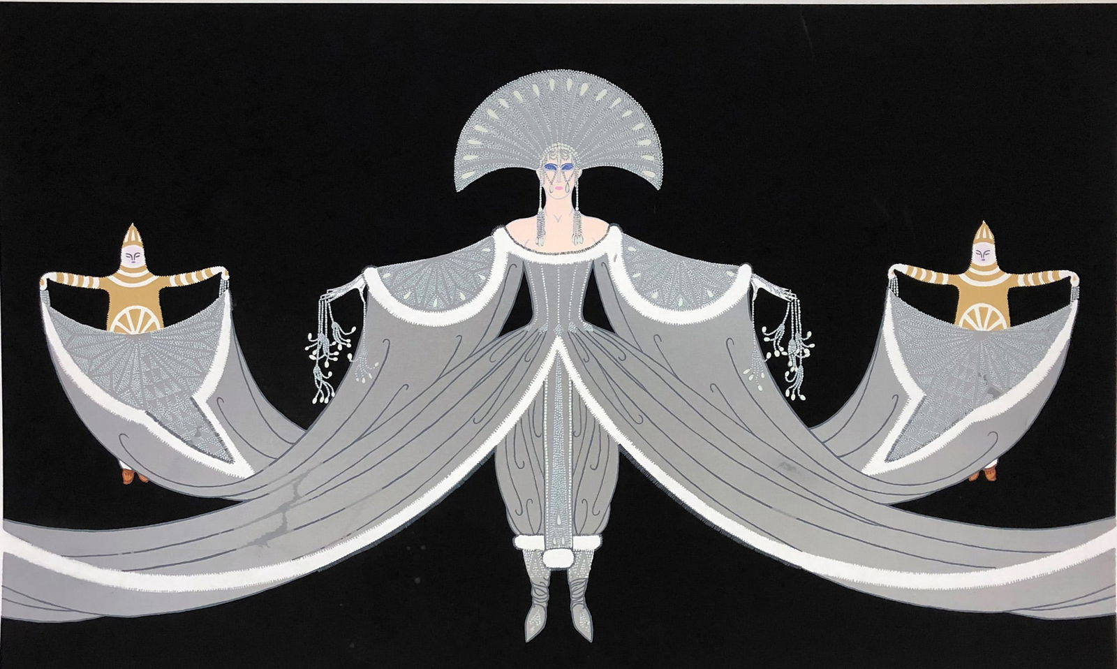 Erte - La Mer Blanche"":: Artist: Erte Title: La Mer Blanche"": Year: 1923 Dimensions: 13 3/8 x 18 1/2 in. Edition: P.P. From rare edition Medium: Serigraph on paper Condition