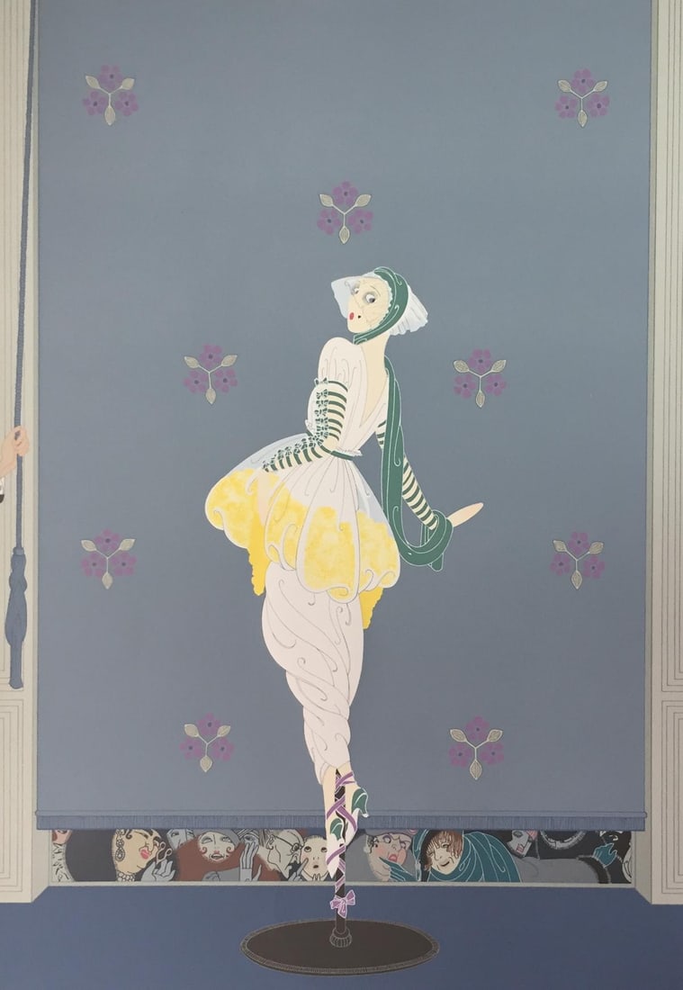 Erte - Spring Fashion: Artist: Erte Title: Spring Fashion Year: 1982 Dimensions: 24in. by 31 1/2in. Edition: From the Rare Limited Edition of 300 Medium: Original Serigraph in Colors
