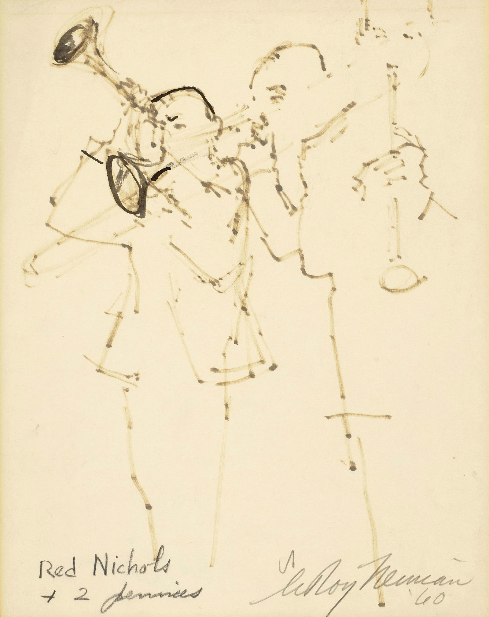 Leroy Neiman - Red Nichols Plus Two Pennies (1 of 1)