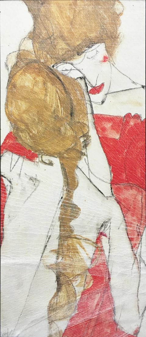 Egon Schiele (After) - Mutter und Tochter: Artist: Egon Schiele (After) Title: Mutter und Tochter Year: 1985 Dimensions: 24in. by 16in. Edition: from the rare limited edition of 1000 Publisher: Akademisc