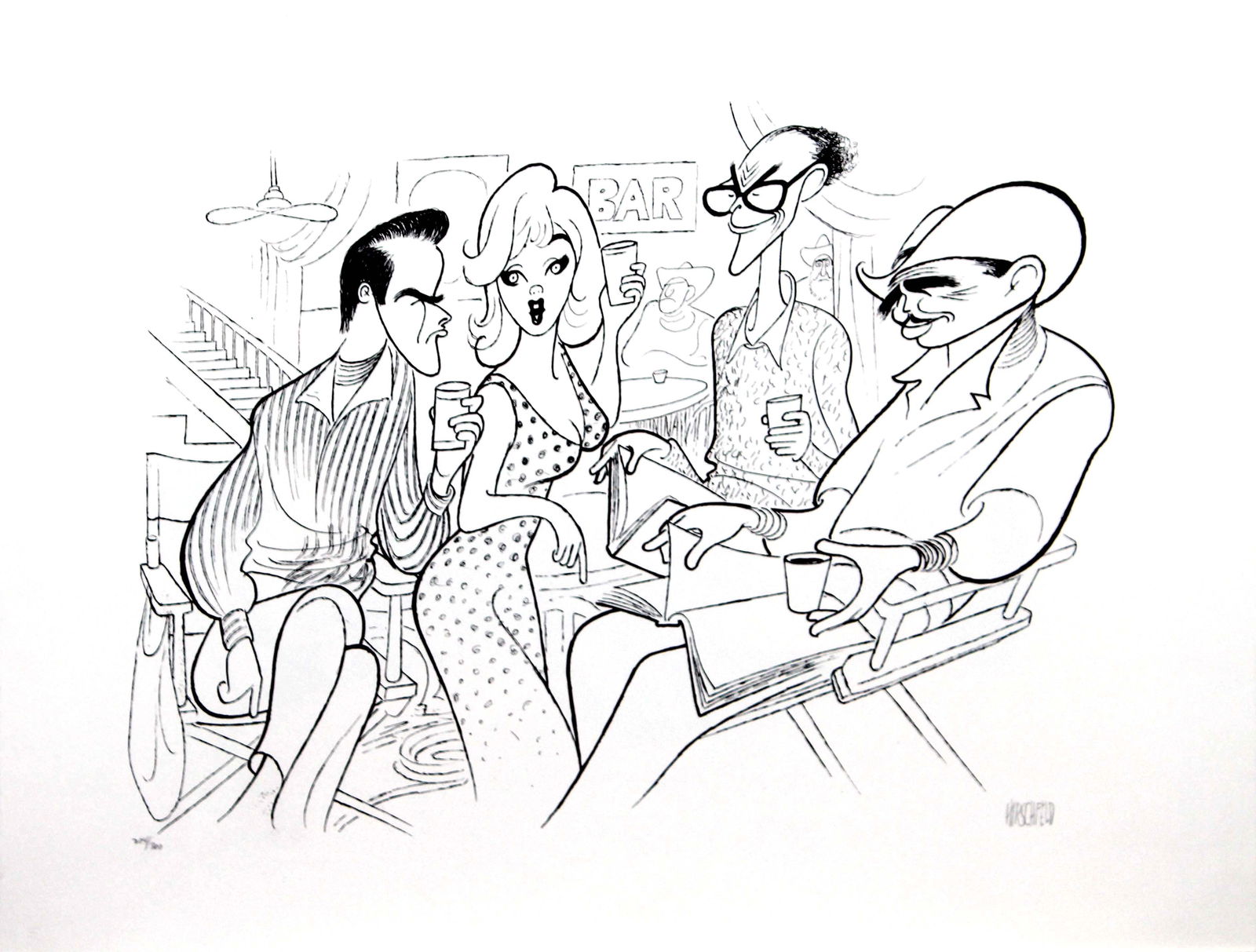 Al Hirschfeld - The Misfits: Artist: Al Hirschfeld Title: The Misfits Year: 1999 Dimensions: 19in. by 25in. Edition: 204 from the limited edition of 300 Medium: Original lithograph on paper