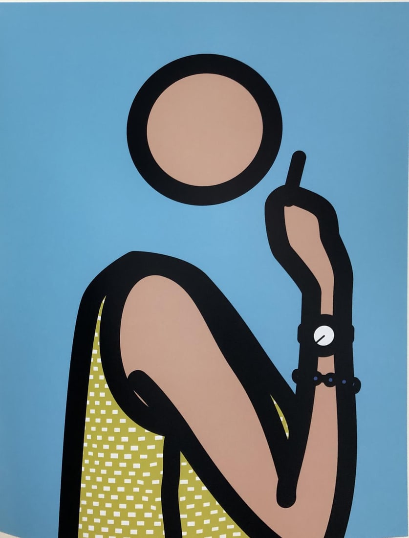Julian Opie - Ruth with cigarette 2: Artist: Julian Opie Title: Ruth with cigarette 2 Year: 2005 Dimensions: 15.5in. by 11.5in. Edition: From the limited edition of 250 Publisher: Alan Cristea Gall