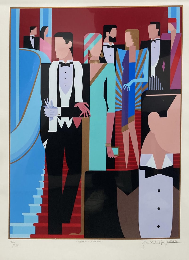Giancarlo Impiglia - Grand Staircase: Artist: Giancarlo Impiglia Title: Grand Staircase Dimensions: 36in. by 28in. Edition: From the rare limited edition Medium: Serigraph Condition: Excellent <