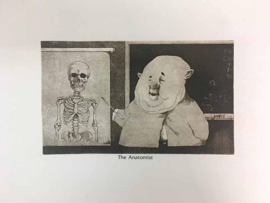 Charles Bragg - The Anatomist: Artist: Charles Bragg Title: The Anatomist Dimensions: 14.5in. by 11.5in. Edition: From the rare limited edition Publisher: Edward Weston Graphics Medium: Offse