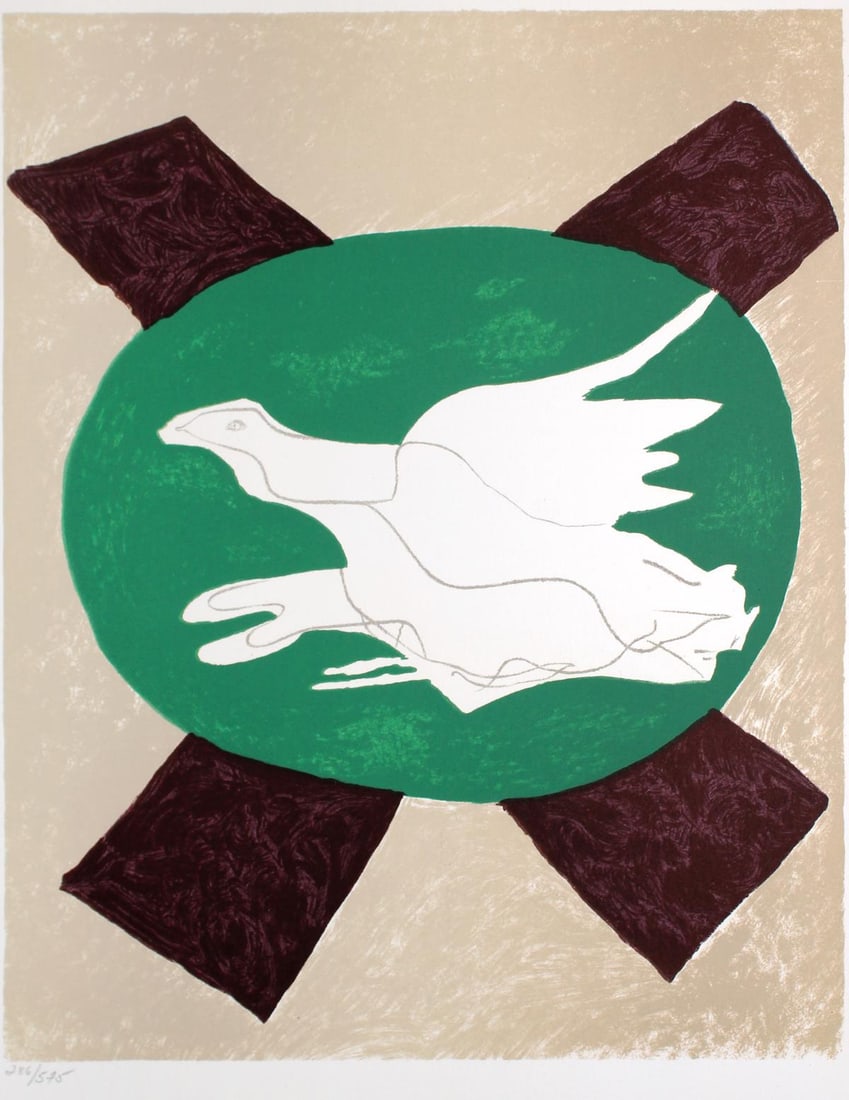 Georges Braque - Oiseau: Artist: Georges Braque Title: Oiseau Year: 1975 Dimensions: 14in. by 10in. Edition: From the rare limited edition 575 Publisher: Editions XXe Siecle Paris Franc