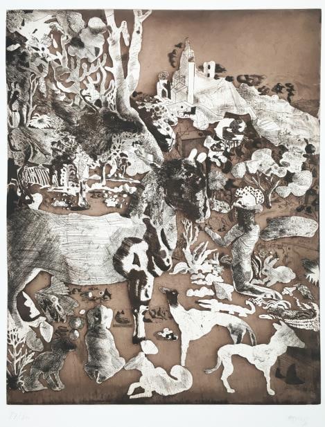 Jorge Castillo - Untitled Landscape: Artist: Jorge Castillo Title: Untitled Landscape Year: 1971 Dimensions: 26in. by 19 1/2in. Edition: Numbered from the Rare Limited Edition of 80 Publisher: Prop