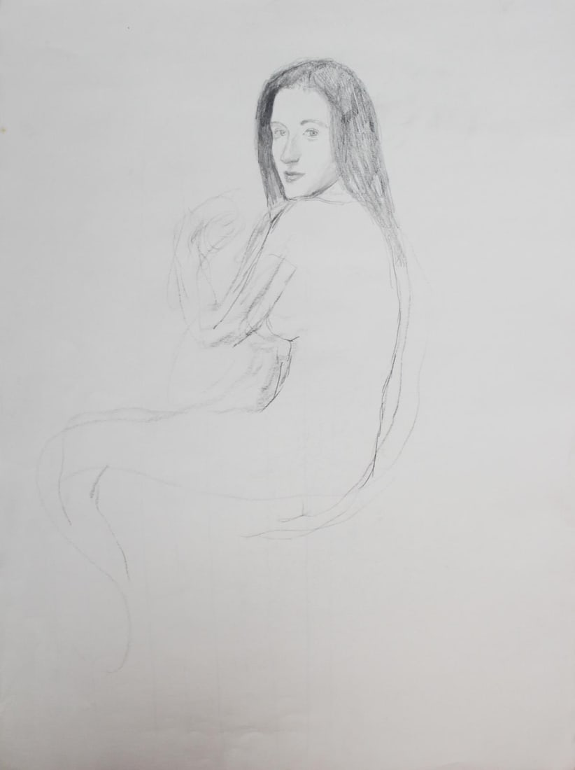 Bo Bartlett - Untitled Figure Study I: Artist: Bo Bartlett Title: Untitled Figure Study I Year: 1998 Dimensions: 18in. by 24in. Edition: original work Medium: drawing on paper Condition:</