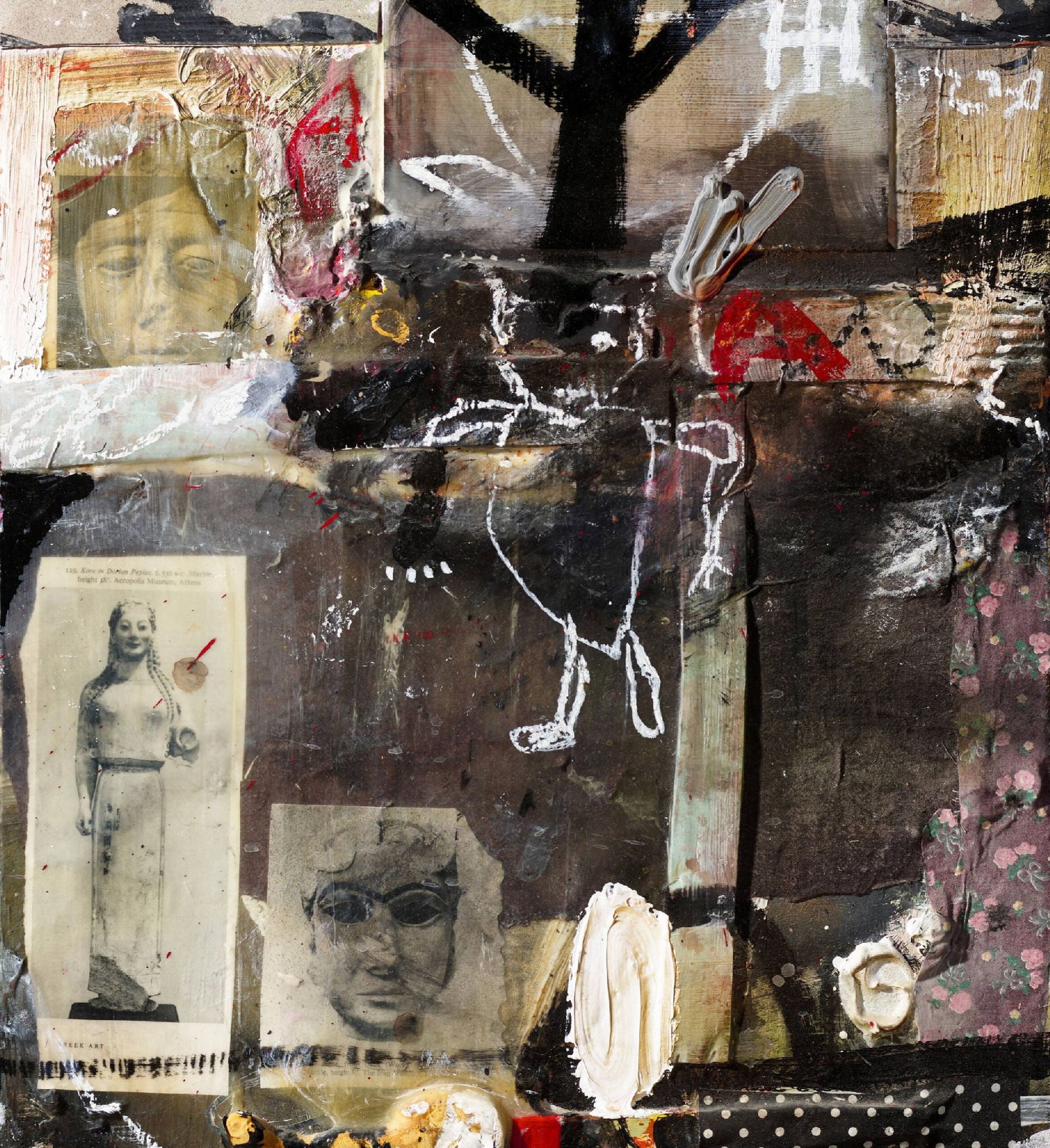 James Havard - A.H. - P.S.101: Artist: James Havard Title: A.H. - P.S.101 Year: 1981 Dimensions: 20 x 18 in. Edition: Original work of art Medium: Mixed media on board Condition:</