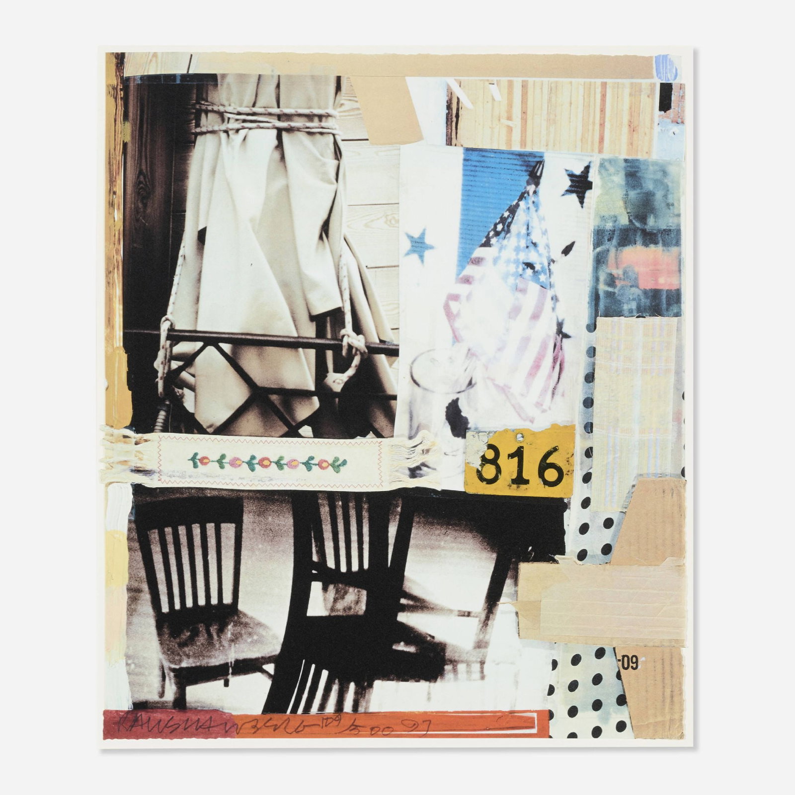 Robert Rauschenberg - Tag: Artist: Robert Rauschenberg Title: Tag Year: 1997 Dimensions: 18 1/2 x 15 3/4 in. Edition: 109 from the limited edition of 500 Publisher: Solomon R. Guggenheim