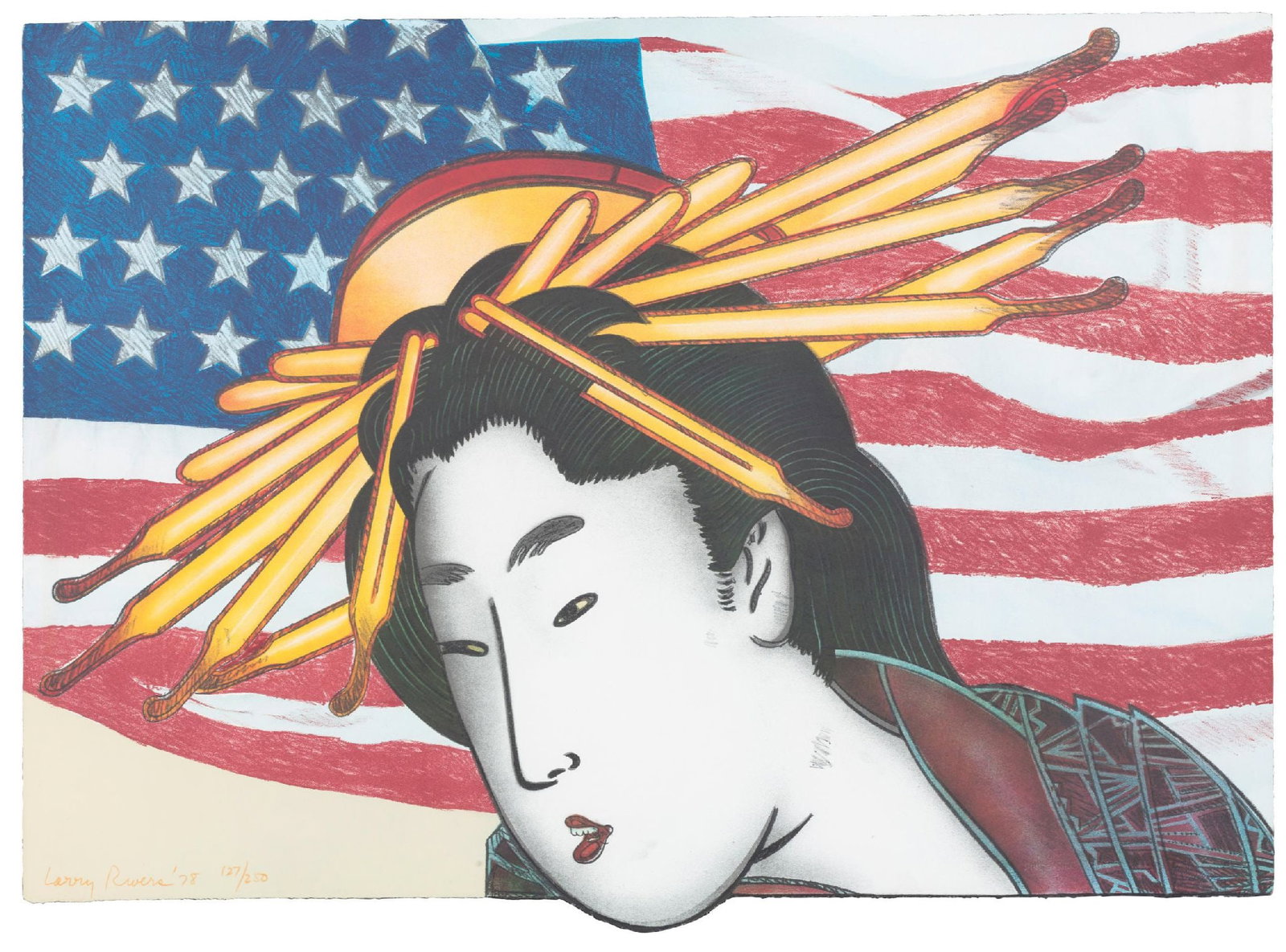 Larry Rivers - Madame Butterfly: Artist: Larry Rivers Title: Madame Butterfly Year: 1978 Dimensions: 22 1/2 x 30 3/8 in. Edition: 127 from the limited edition of 250 Publisher: Metropolitan Ope