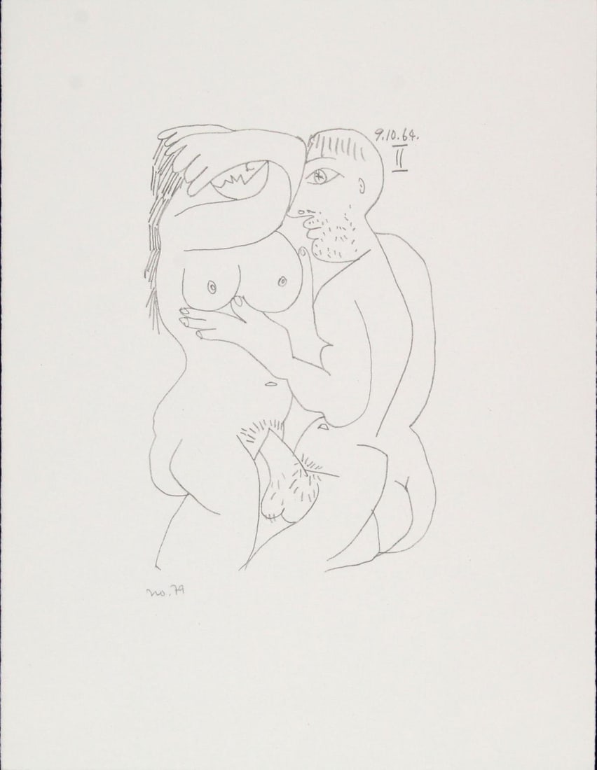 Pablo Picasso (After)- Untitled (8.10.64.XVI) (1 of 1)