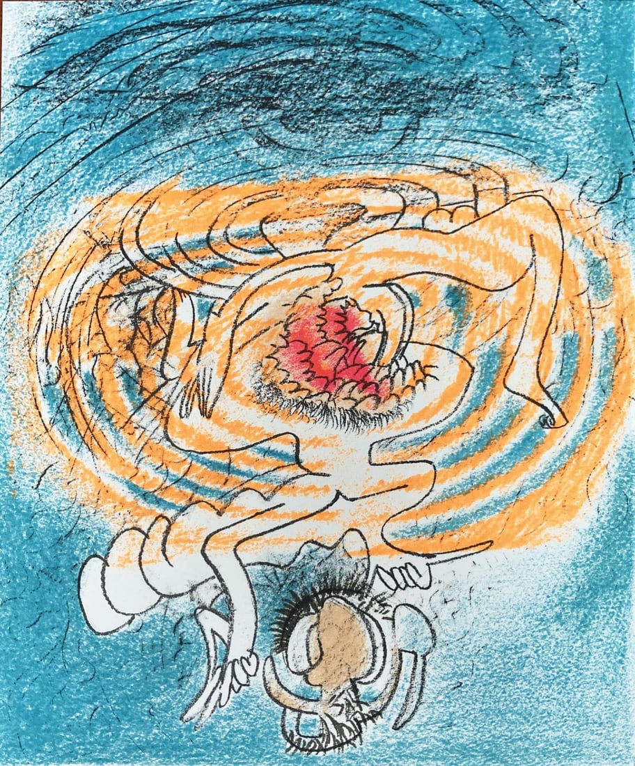 Roberto Matta - Lithograph Tribute to Dorothea Tanning: Artist: Roberto Matta Title: Lithograph Tribute to Dorothea Tanning Year: 1977 Dimensions: 9in. by 12in. Edition: From the rare limited edition Suite: XXe Si?cl