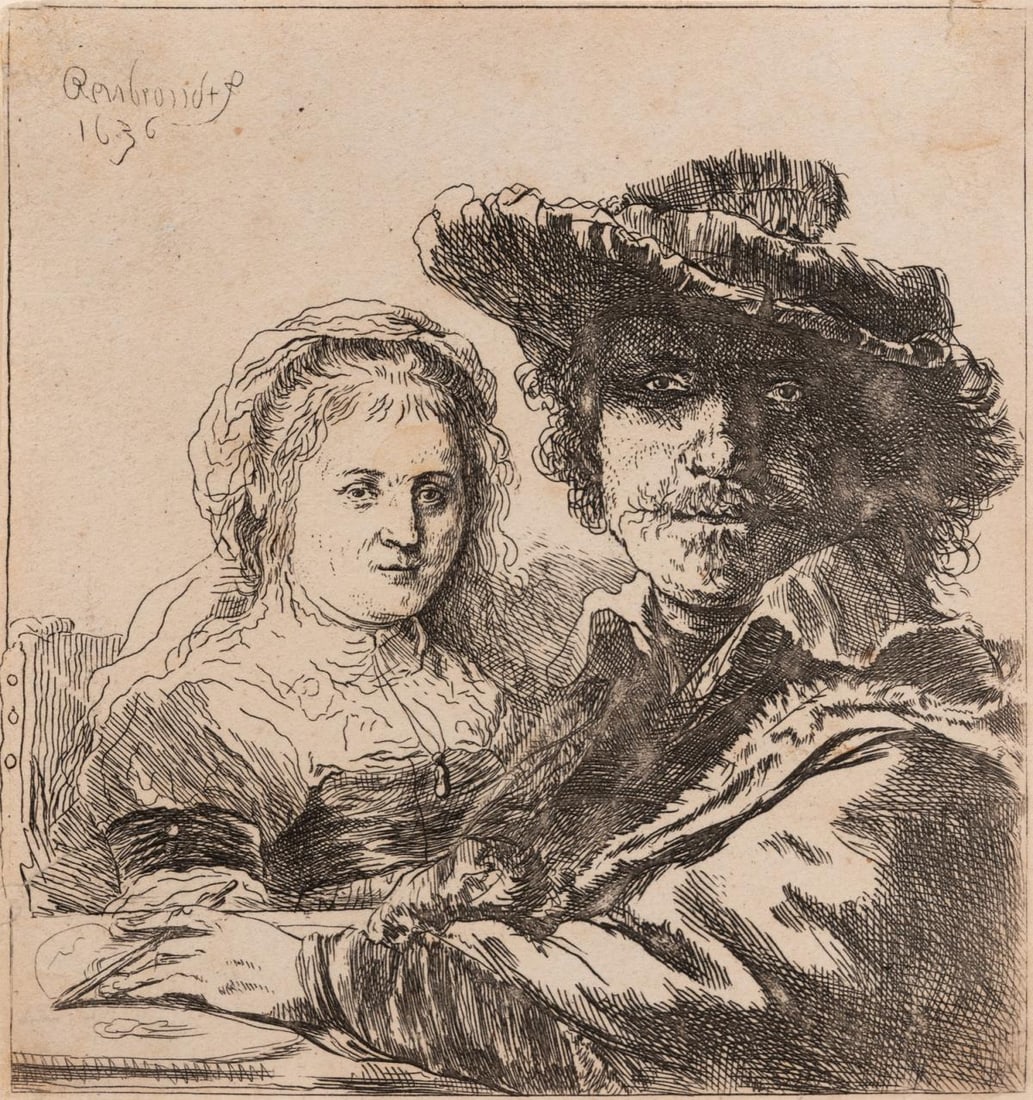 Rembrandt Van Rijn - Self Portrait with Saskia (1 of 1)