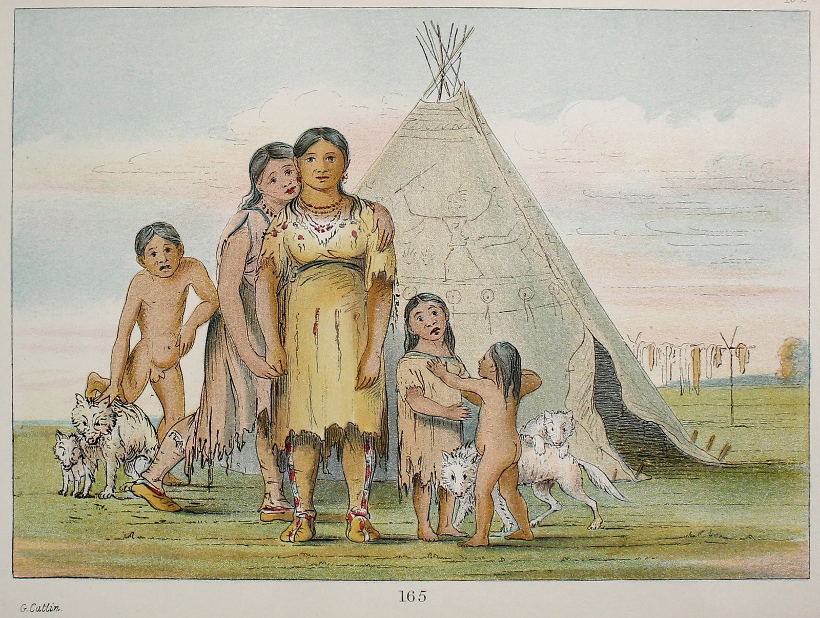 George Catlin - Plate 102 from The North American: Artist: George Catlin Title: Plate 102 from The North American Indians Year: 1844 Dimensions: 10in. by 6 1/4in. Edition: From the Rare Limited Edition Publisher: