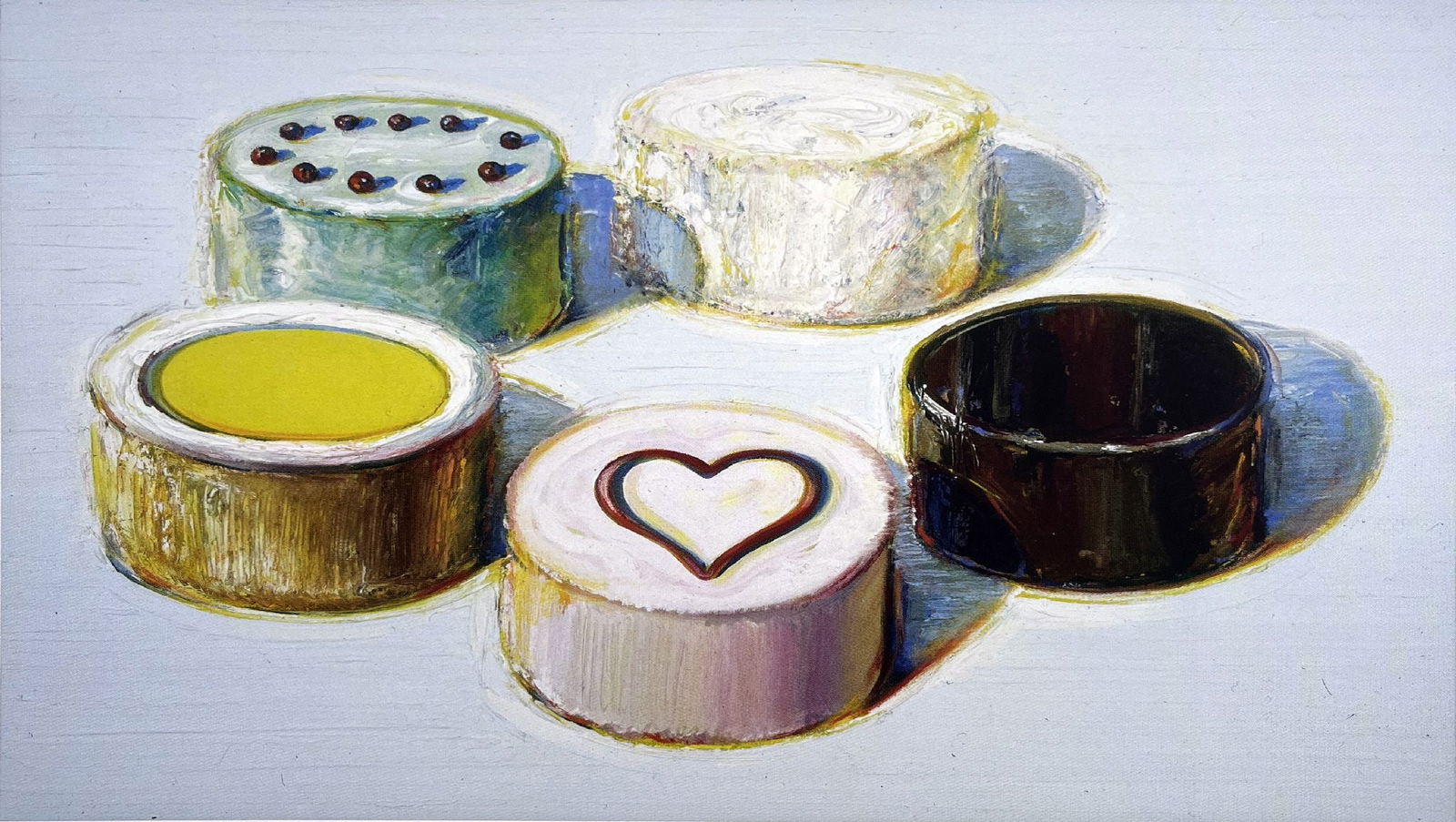 Wayne Thiebaud - Cake Assembly: Artist: Wayne Thiebaud Title: Cake Assembly Year: 2019 Dimensions: 8 1/2 x 9 1/2 in. Edition: From the Rare Limited Edition Medium: Offset Lithograph on gloss