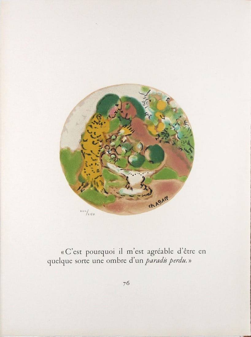 Marc Chagall (After) - Sirene aux Fruits: ul>Artist: Marc Chagall (After)Title: Sirene aux FruitsYear: 1976Dimensions: 17 1/2in. by 13in.Edition: From the rare limited edition of 250Publisher: Fernand Mourlot ParisSuite: Les Ateliers de