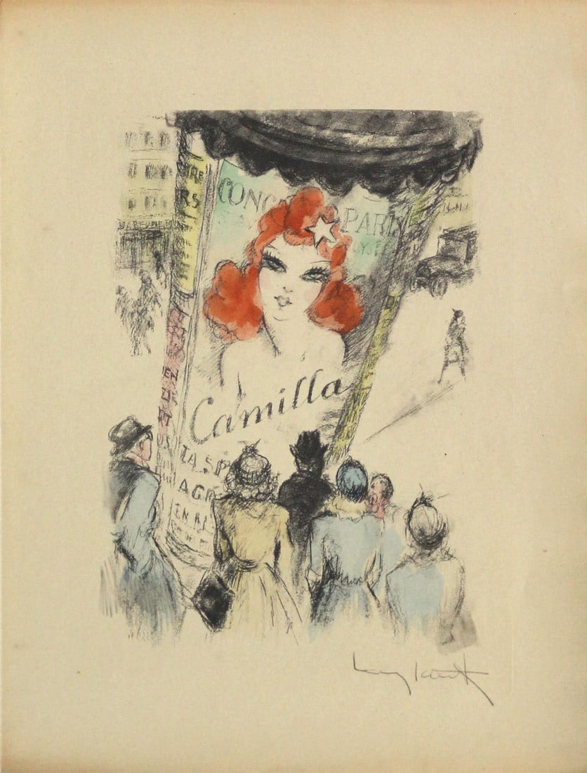 Louis Icart - Untitled from "Destine de Femme": Artist: Louis IcartTitle: Untitled from "Destine de Femme"Year: 1945Dimensions: 9.75in. by 12.75in.Edition: From the rare limited editionPublisher: Editions Egix ParisSuite: Destin de FemmeMedium: