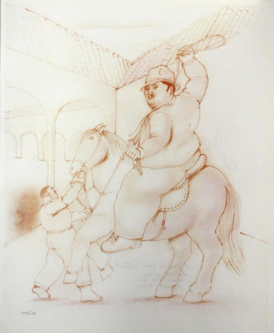 Fernando Botero (After) - Wild Horse: Artist: Fernando Botero (after)Title: Still LifeYear: 1983Dimensions: 16in. by 12in.Edition: From the limited edition of 200Publisher: Harry N. Abrams Inc. New YorkSuite: Fernando Botero Sequence by