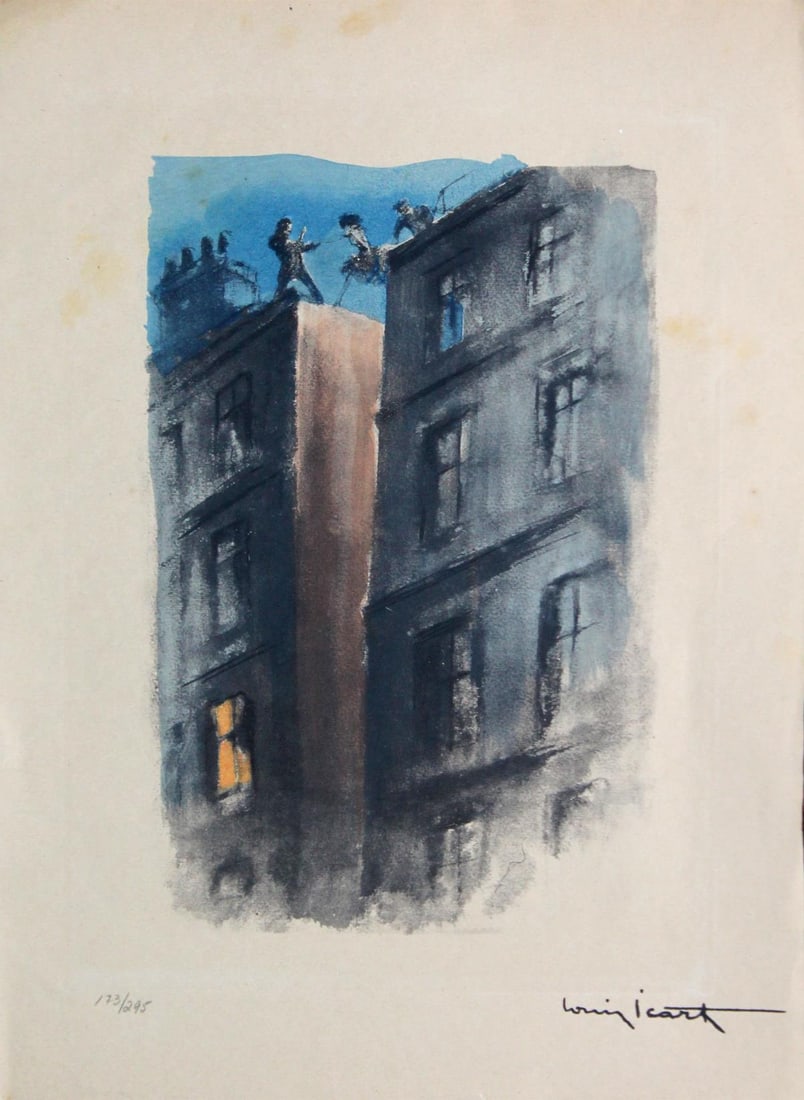 Louis Icart - Untitled from "Destin De Femme": Artist: Louis IcartTitle: Untitled from "Destin De Femme"Year: 1945Dimensions: 12.75in. by 9.75in.Edition: 173 from the rare limited editionof 295Publisher: Editions EgixMedium: Original etching on