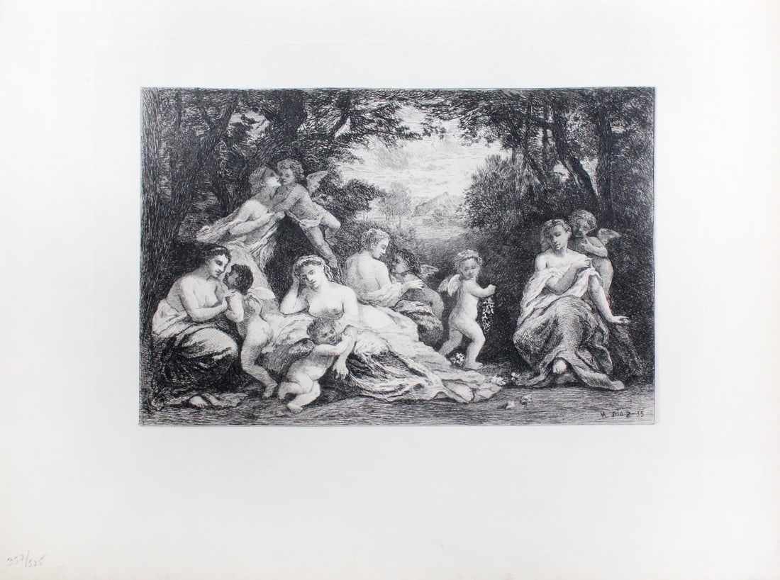 Narcisse-Virgile - L'Ile des Amours: Artist: Narcisse-VirgileTitle: L'Ile des AmoursYear: 1897Dimensions: 12 1/2in. by 10in.Weight: 9Edition: From the rare limited edition of 525Publisher: Boudet / Tallandier: ParisSuite: Art et