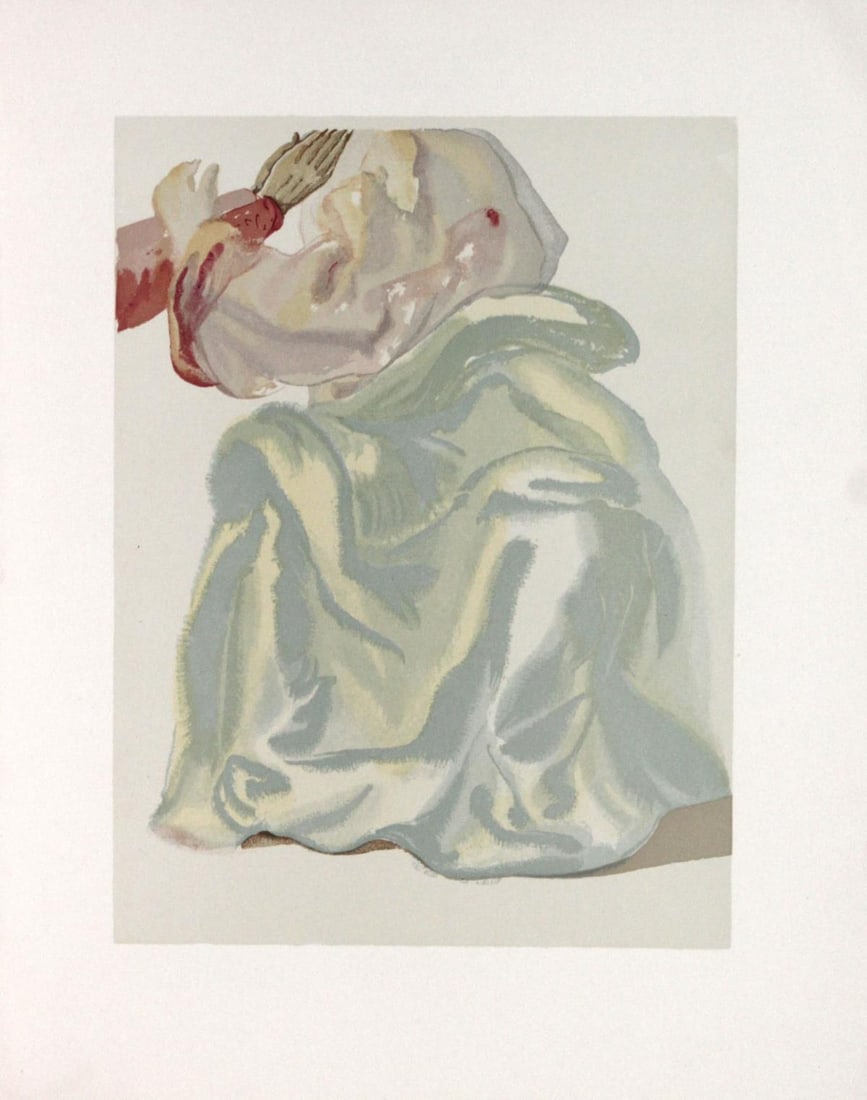 Salvador Dali - To the Empyrean: Artist: Salvador DaliTitle: To the EmpyreanYear: 1964Dimensions: 13in. by 10in.Edition: A unique and original work of artPublisher: Les Heures Claires ParisSuite: The Divine ComedyMedium: Original