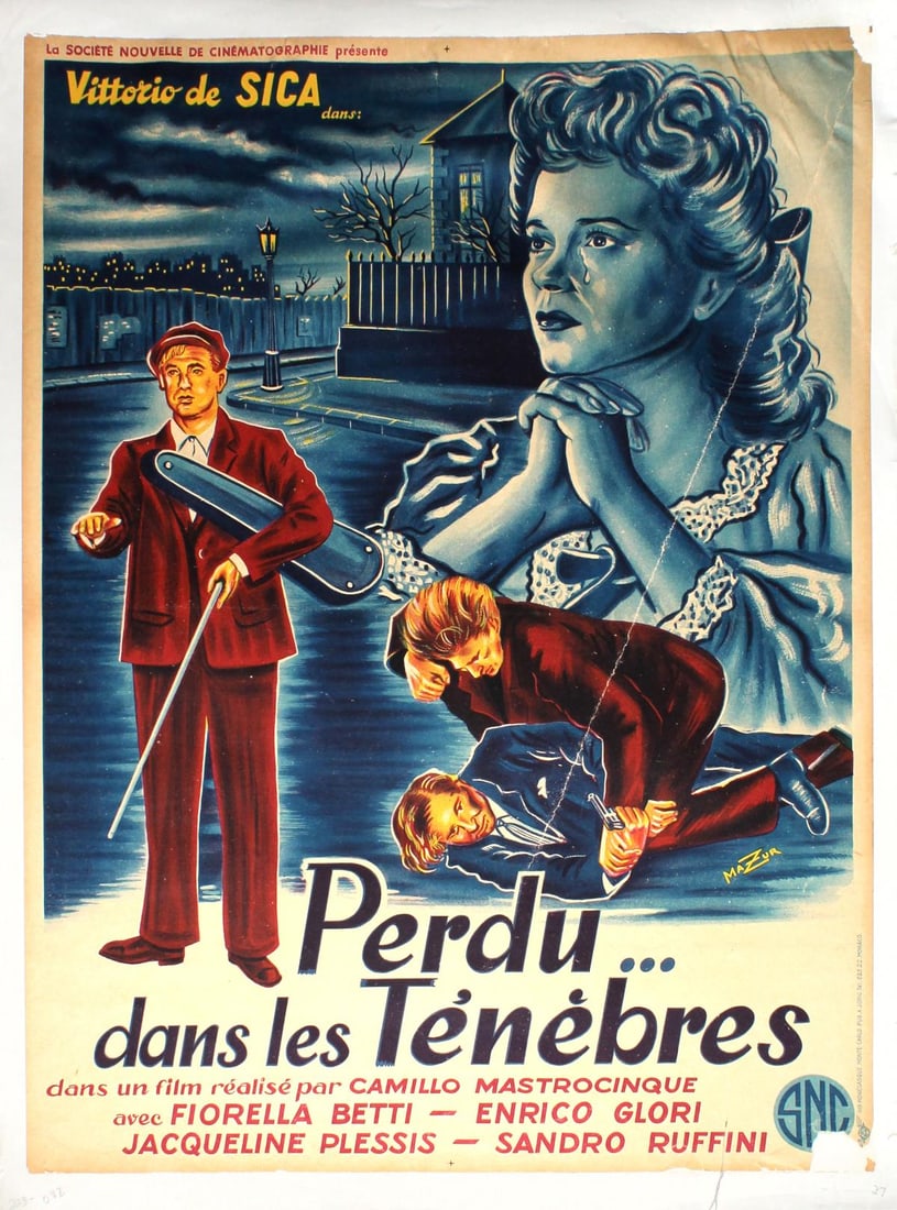Vintage Poster - Perdu... dans les Tenebres: Artist: Vintage Poster Title: Perdu... dans les Tenebres Dimensions: 25in. by 34in. Edition: From the rare limited edition Medium: Original lithograph on paper Condition: A