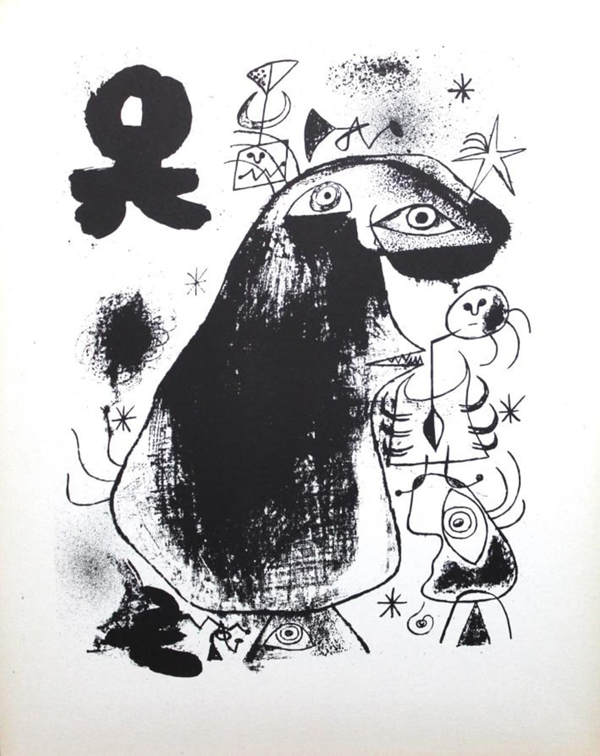 Joan Miro - Lithograph XXXVI: Artist: Joan Miro Title: Lithograph XLVIII Year: 1947 Dimensions: 11in. by 8.5in. Edition: from rare edition of 1500 Publisher: Curt Valentin Medium: