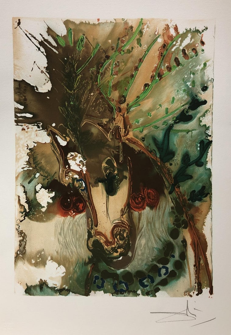 Salvador Dali (After) - Brucephale (Alexander's Horse): Artist: Salvador Dali (After)Title: Brucephale (Alexander's Horse)Year: 1983Dimensions: 22in. by 14.25in.Edition: From the rare limited editionPublisher: Armand & Georges Israel ParisSuite: Les