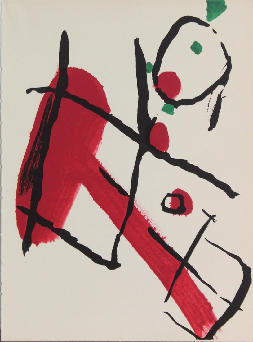 Joan Miro - Untitled: Artist: Joan MiroTitle: UntitledYear: 1966Dimensions: 10in. by 7 1/2in.Edition: From the rare limited edition of 1500Publisher: Maeght Paris and Redfern Gallery LondonMedium: Original lithograph on
