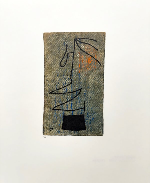 Joan Miro - Untitled 2.8 (from Femme portfolio): Artist: Joan MiroTitle: Untitled 2.8 (from Femme portfolio)Year: 1965Dimensions: 23 x 17 3/4 in.Edition: From the limited edition of 50Publisher: Maeght EditeurSuite: FemmeMedium: Color lithograph on