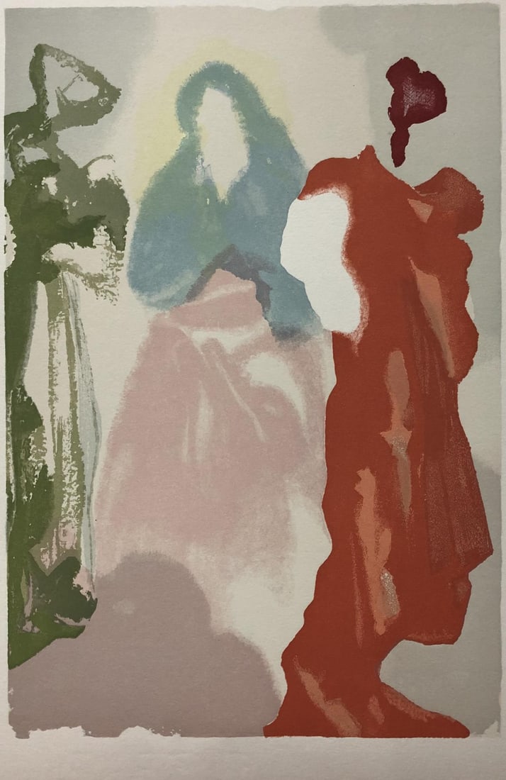 Salvador Dali - St Bernard's Prayer: Artist: Salvador DaliTitle: St Bernard's PrayerYear: 1964Dimensions: 13in. by 10in.Edition: A unique and original work of artPublisher: Les Heures Claires ParisSuite: Paradise CantoThe Divine