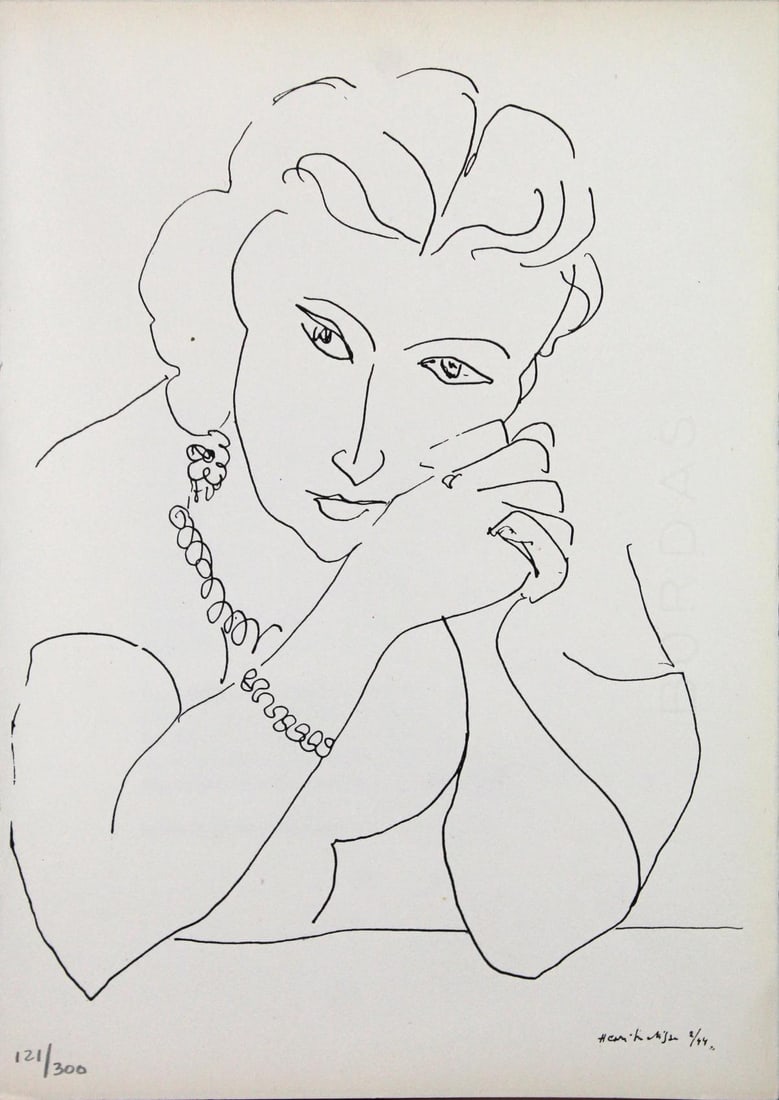 Henri Matisse (after) - Untitled: Artist: Henri Matisse (after)Title: UntitledYear: 1946Dimensions: 10.5in. by 8.25in.Edition: From the rare limited edition of 300Publisher: Joseph Zichieri Maitre; Paris. Suite: Le Signe de