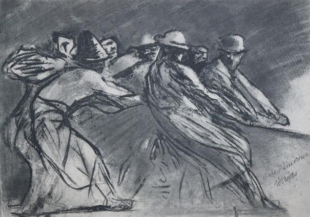 Contantin Meunier - Les Verriers: Artist: Contantin MeunierTitle: Les VerriersYear: 1904Dimensions: 9 3/8in. by 12 3/8in.Edition: From the rare limited editionPublisher: L'Atelier d'ArtSuite: Leau ForteMedium: Original Etching on