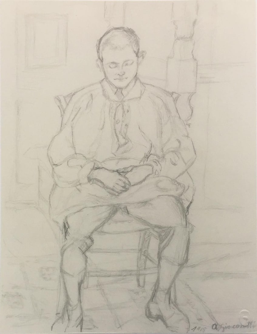 Alberto Giacometti - Ritratto di Diego Fanciullo: Artist: Alberto GiacomettiTitle: Ritratto di Diego FanciulloYear: 1959Dimensions: 17 3/4in. by 22in.Edition: From the rare limited edition of 1245Publisher: Giulio Einaudi TurinSuite: Quarantacinque